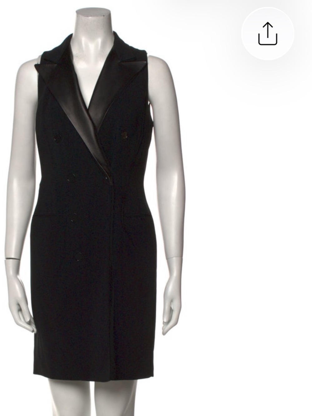 Ralph Lauren Black Label - Sz 4 Black Sleeveless Sheath Dress w/ Leather